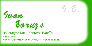 ivan boruzs business card